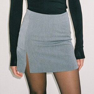 Djerf Avenue‎ Must Have Mini Skirt Grey XXS Scandi Office Chic